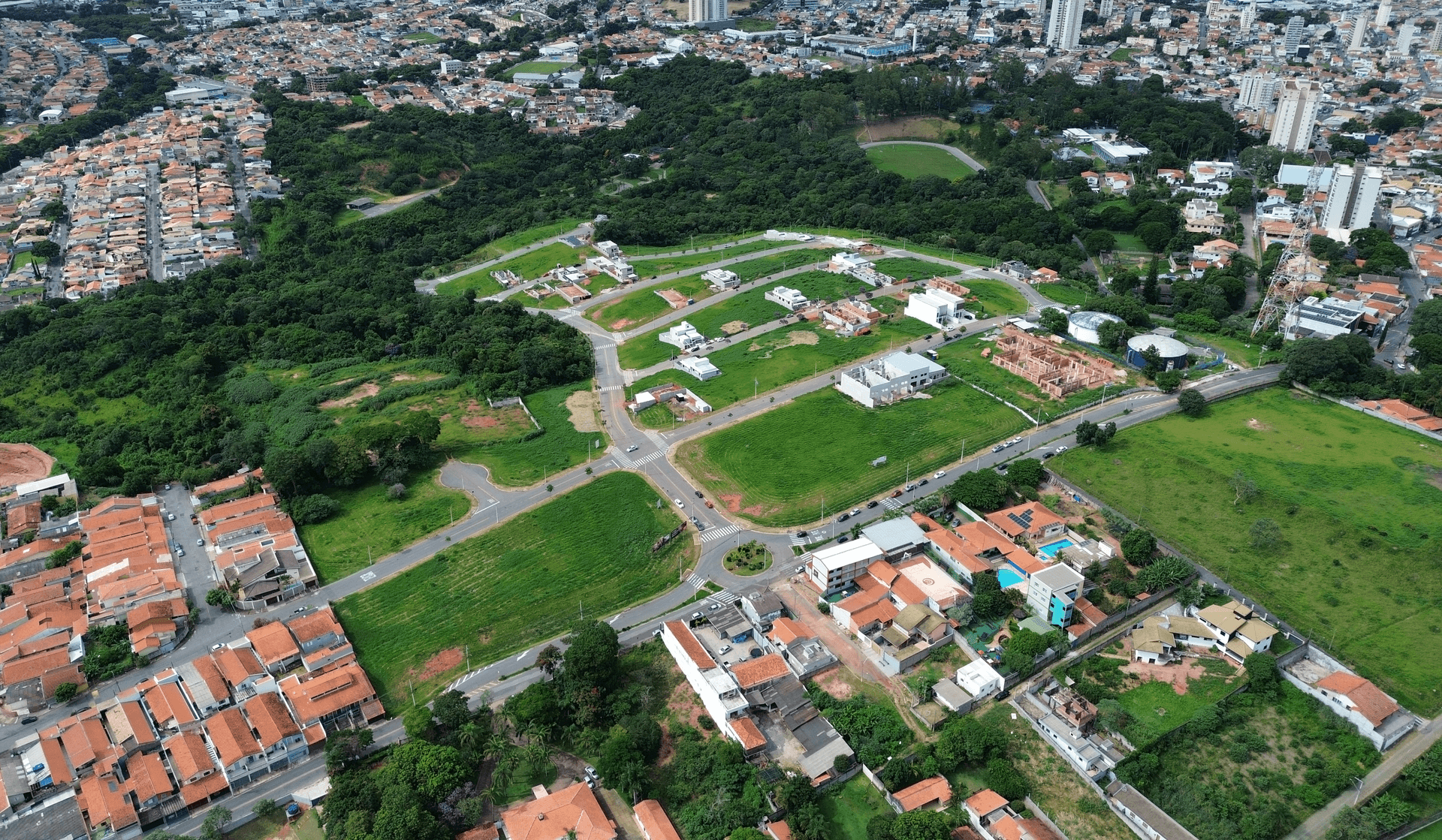 Vista aérea do empreendimento Quinta dos Bons Ventos em Itatiba